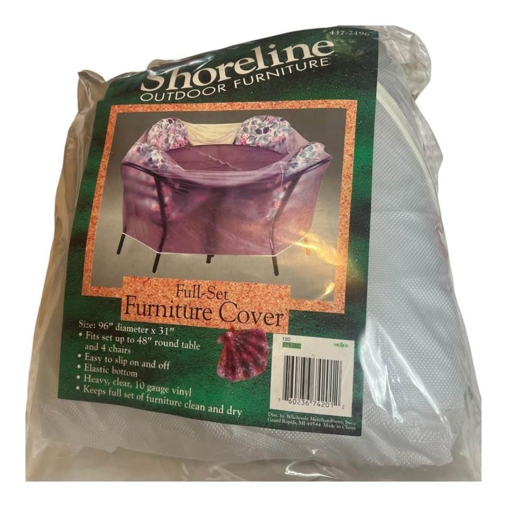 Vintage Shoreline Outdoor Furniture Patio Table Set Cover Fit To 48" Round Table - Picture 1 of 7